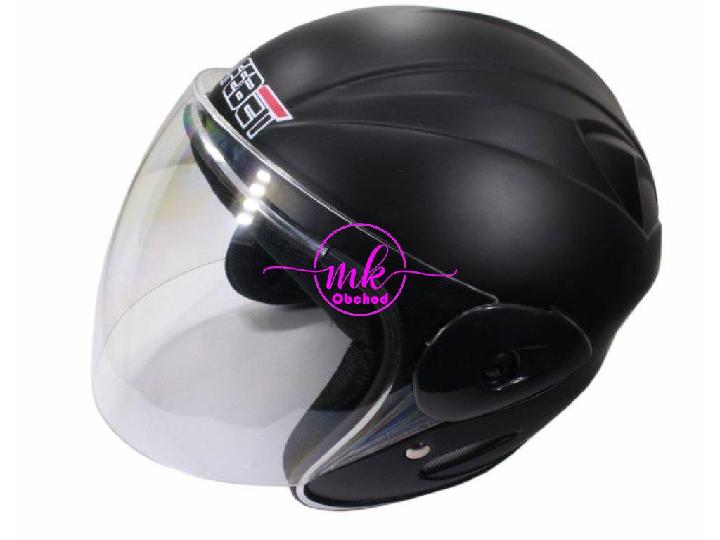 KASK SAFEBET HF-226 FLAT BLACK MALÝ M (BEZ ECE)