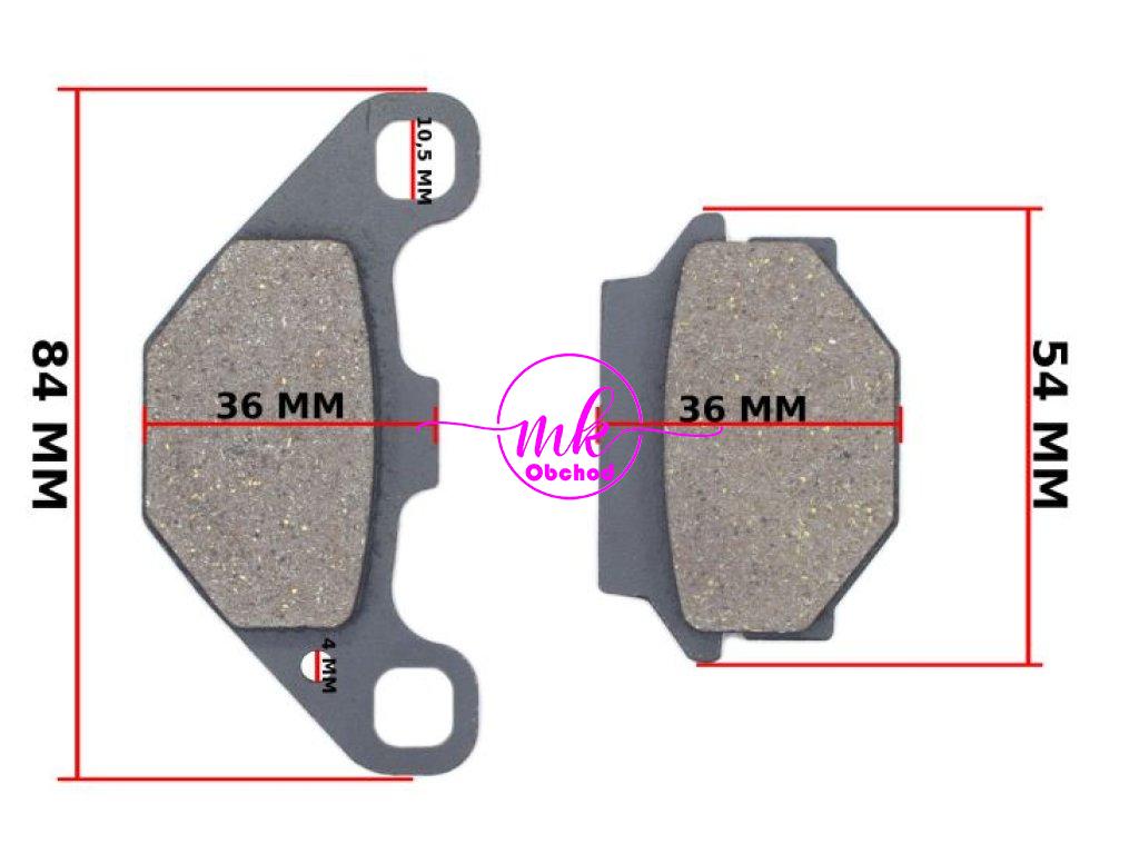 BRZDOVÉ DESTIČKY KAWASAKI KMX 125 KTM D-XC 250 SUZUKI GN 125 GSX 250/400 LC FM