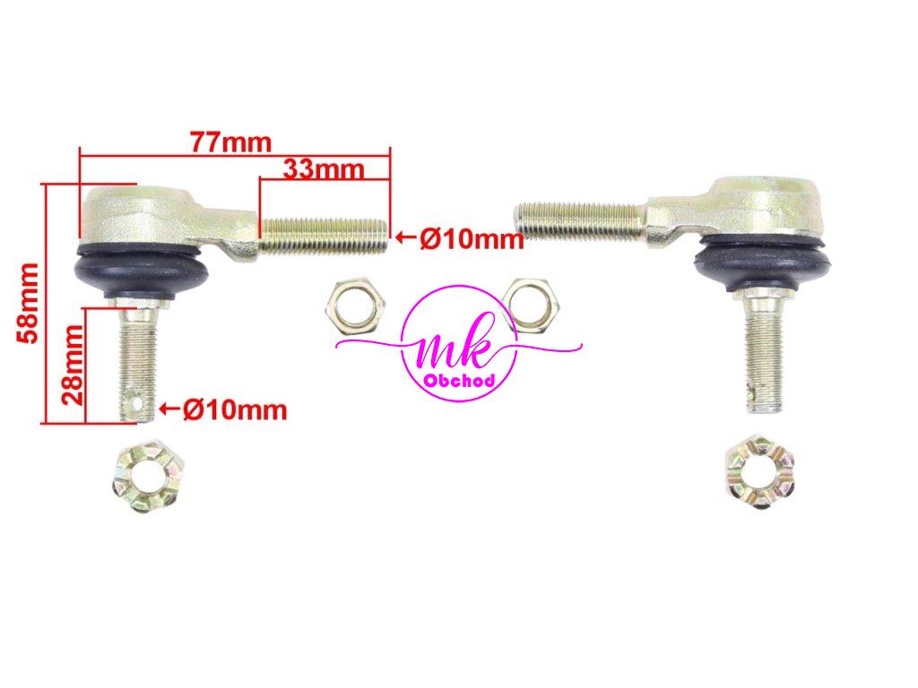 KONCOVKY ŘÍDICÍ TYČE ATV 110/125 L/P SADA.