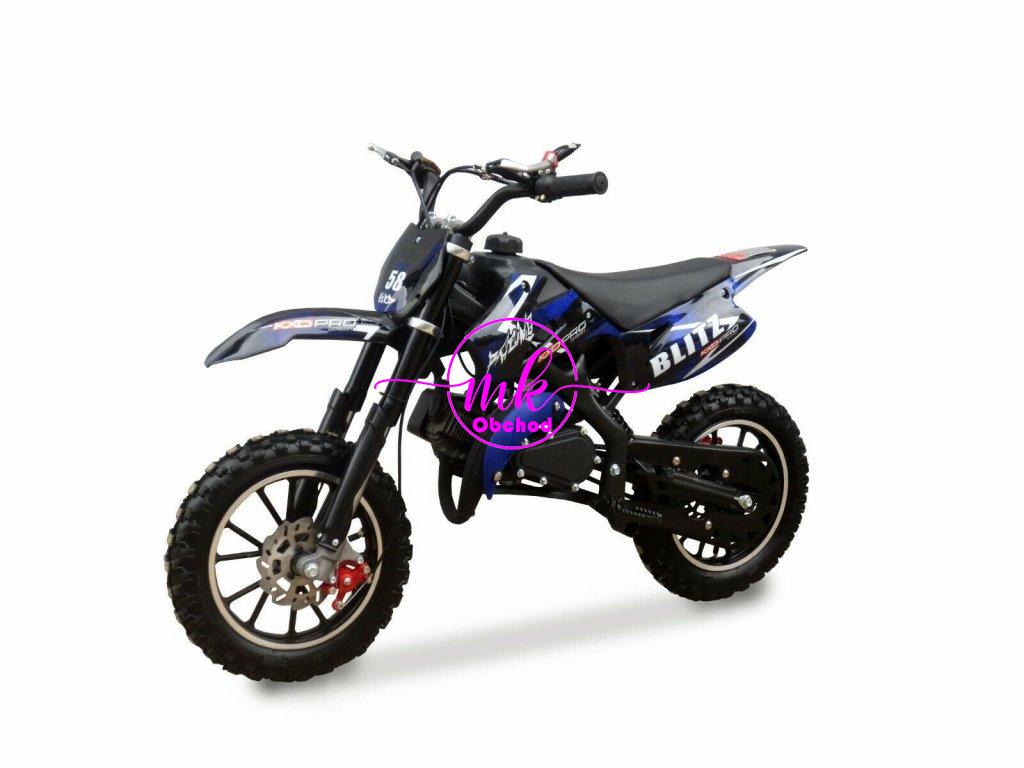 minicross KXD 708A 49cc 10/10 - modrá