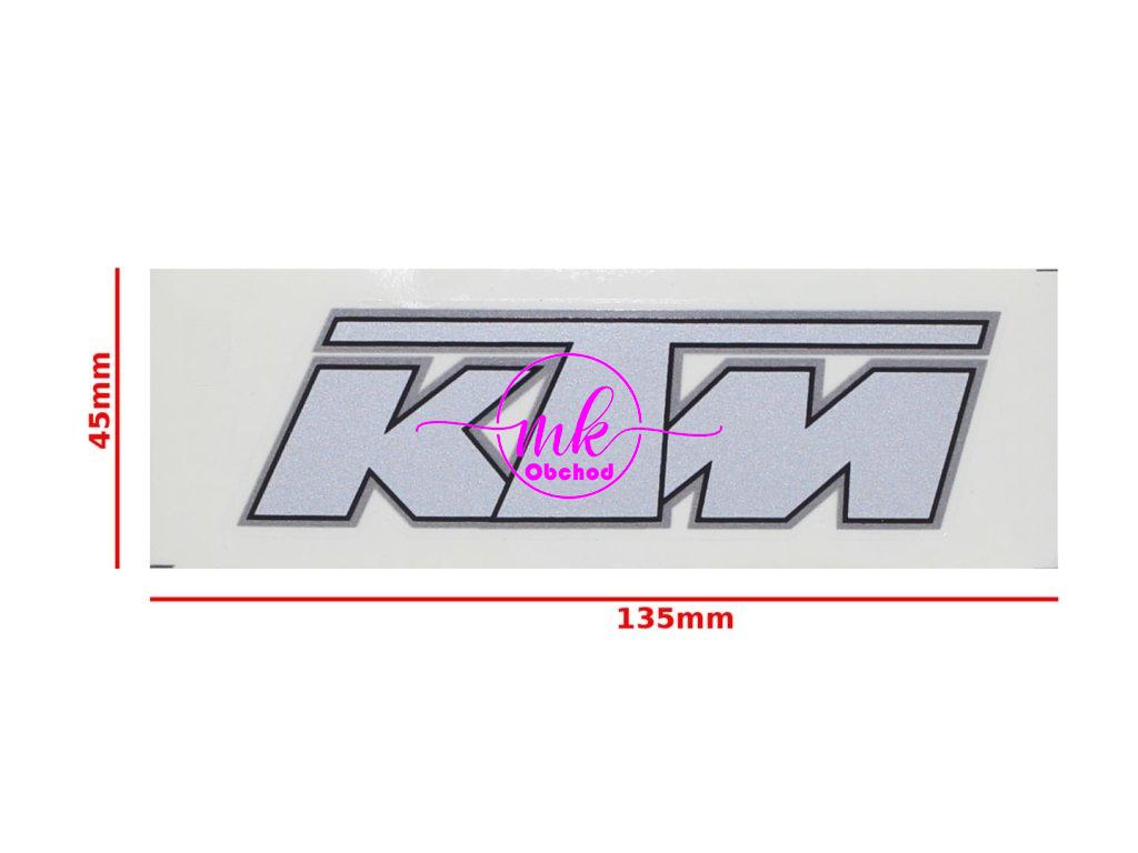 STICKER KTM STŘÍBRNÁ