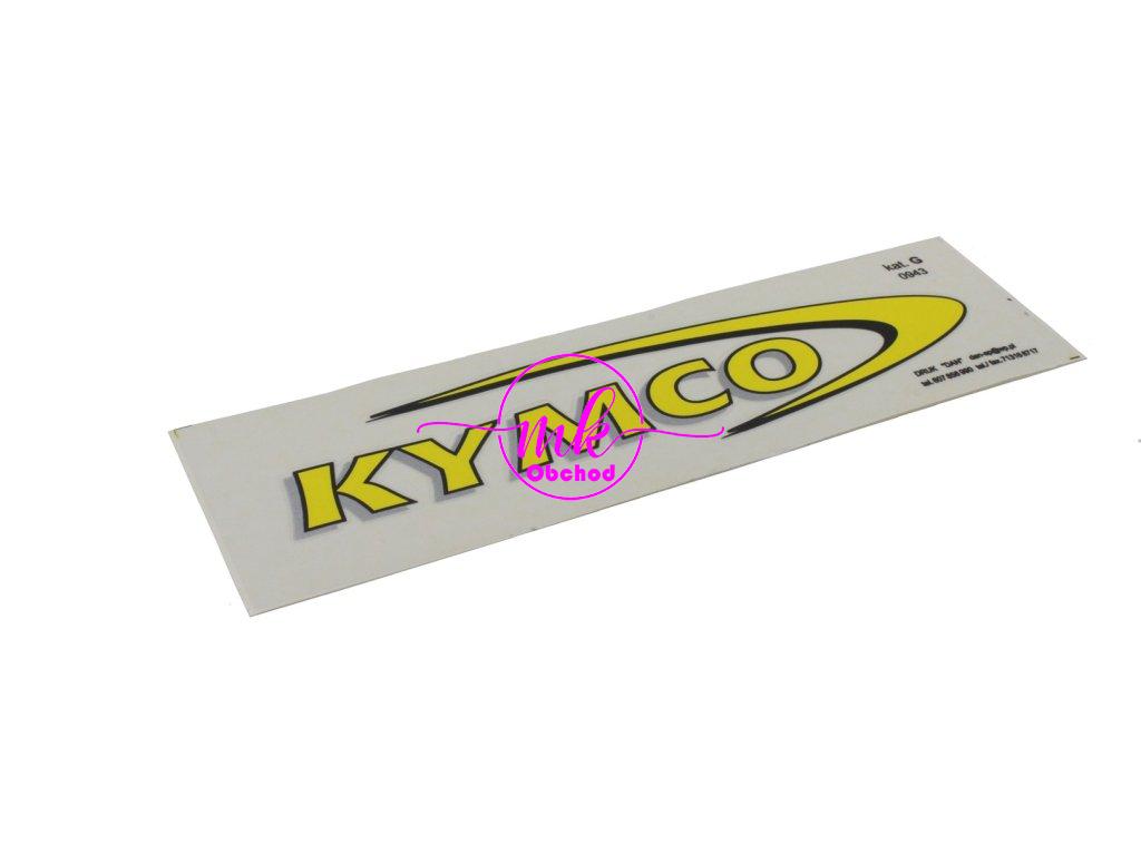 NÁLEPKA KYMCO ŽLUTÁ KAT-G 0943 200x50mm