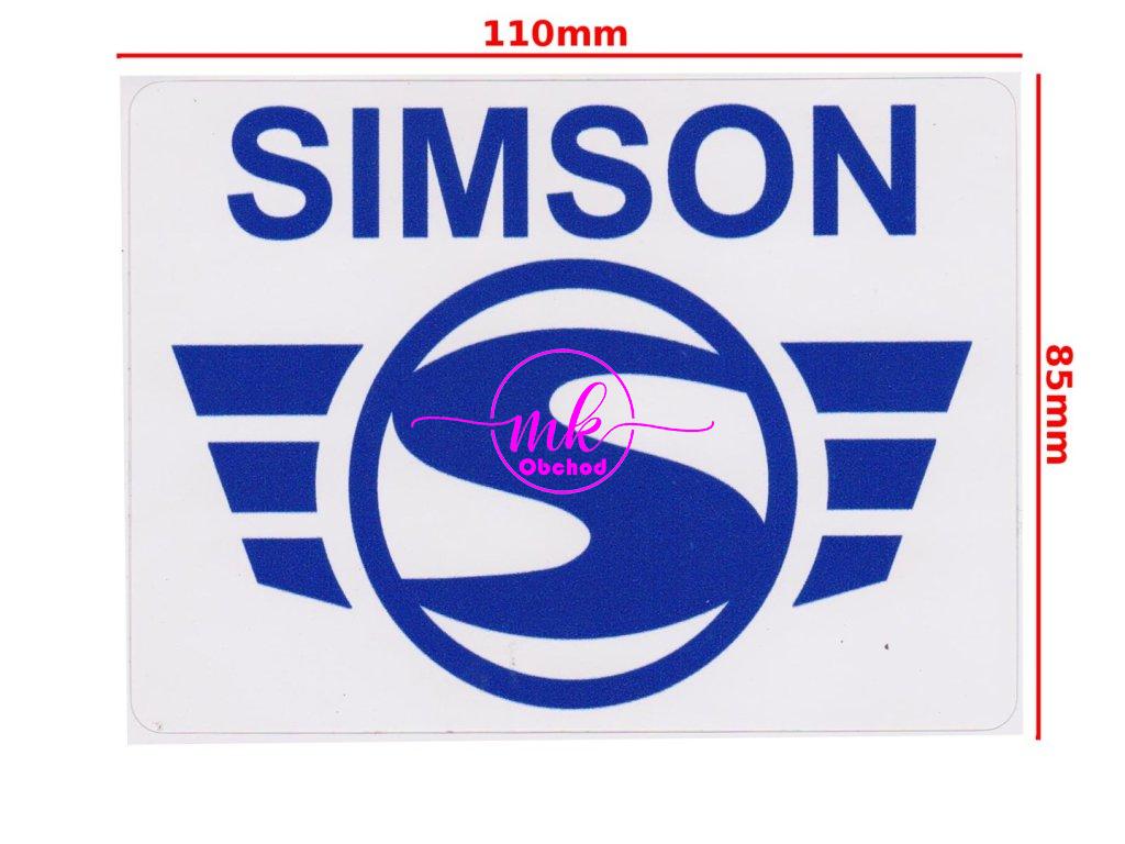 SAMOLEPKA SIMSON LOGO MODRÁ