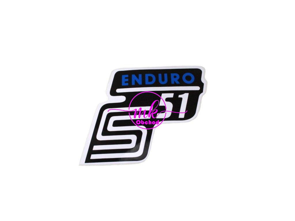 SAMOLEPKA SIMSON S51 ENDURO MODRÁ