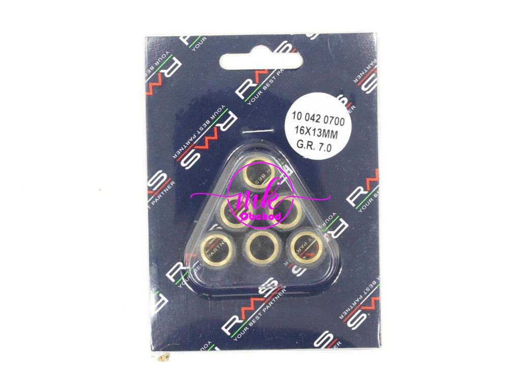 VÁLEČKY VARIÁTORU 16x13mm 7,0gr PIAGGIO NRG ZIP 50 RMS