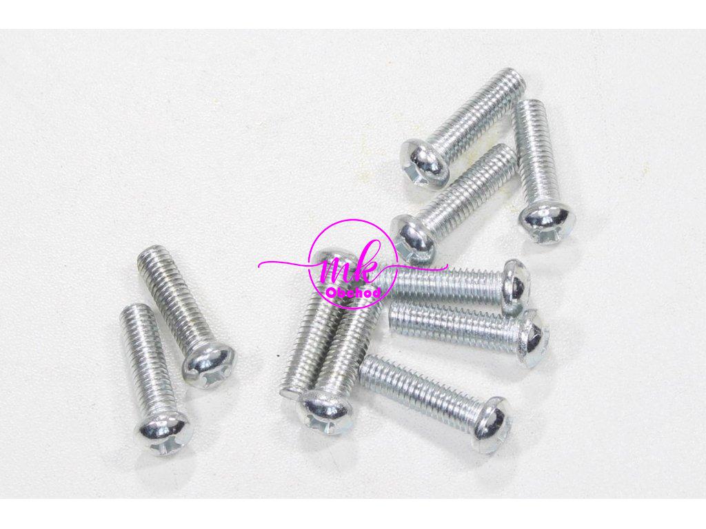 ŠROUB M6x22mm PŮLKULATÁ KŘÍŽOVÁ BAL. 10ks.