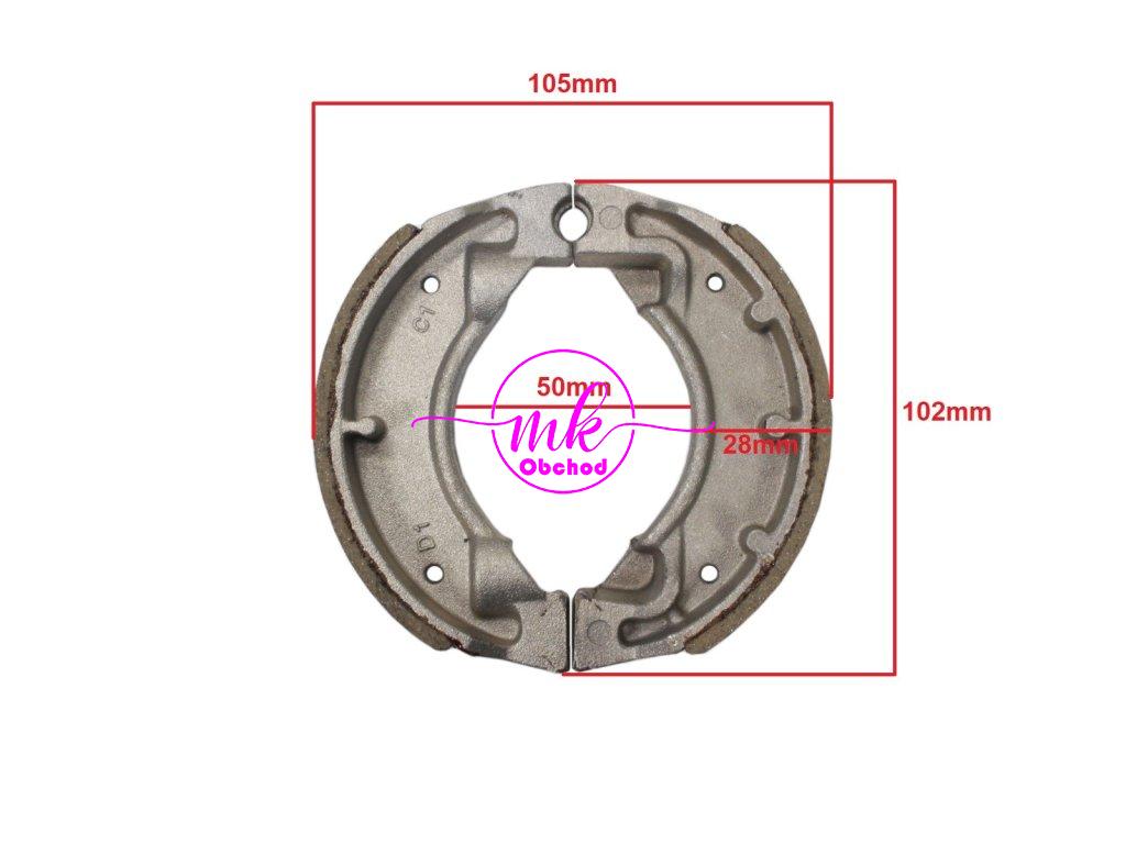 BRZDOVÉ ČELISTI MBK BOOSTER YAMAHA TT-R125 110x25mm RMS