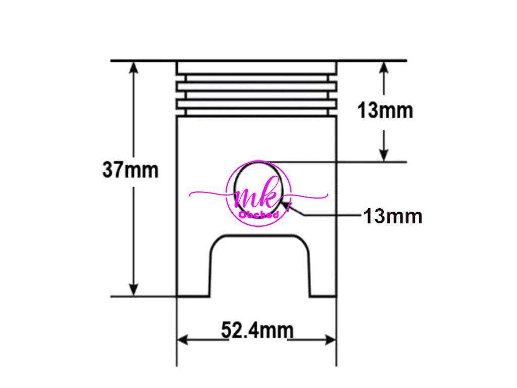 PÍST ATV 110 52,4mm ČEP 13mm KINGWAY JUNAK ZIPP 4T S HORIZONTÁLNÍM MOTOREM S OZNAČENÍM 152FMH PASUJE DO: BENZER-TEXAS FERRO-901 JUNAK-901/902 KINGWAY-STREET/ALPINUS KINROAD-CHOPPER/PY5 ZUMICO-RONIN/KNIGHT ČÍNSKÉ ČTYŘKOLKY, MOPEDY, CROSSY