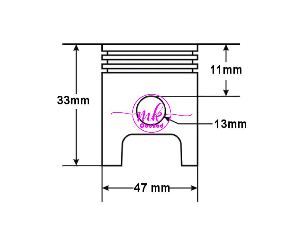 PÍST GY6-80 47mm ROB