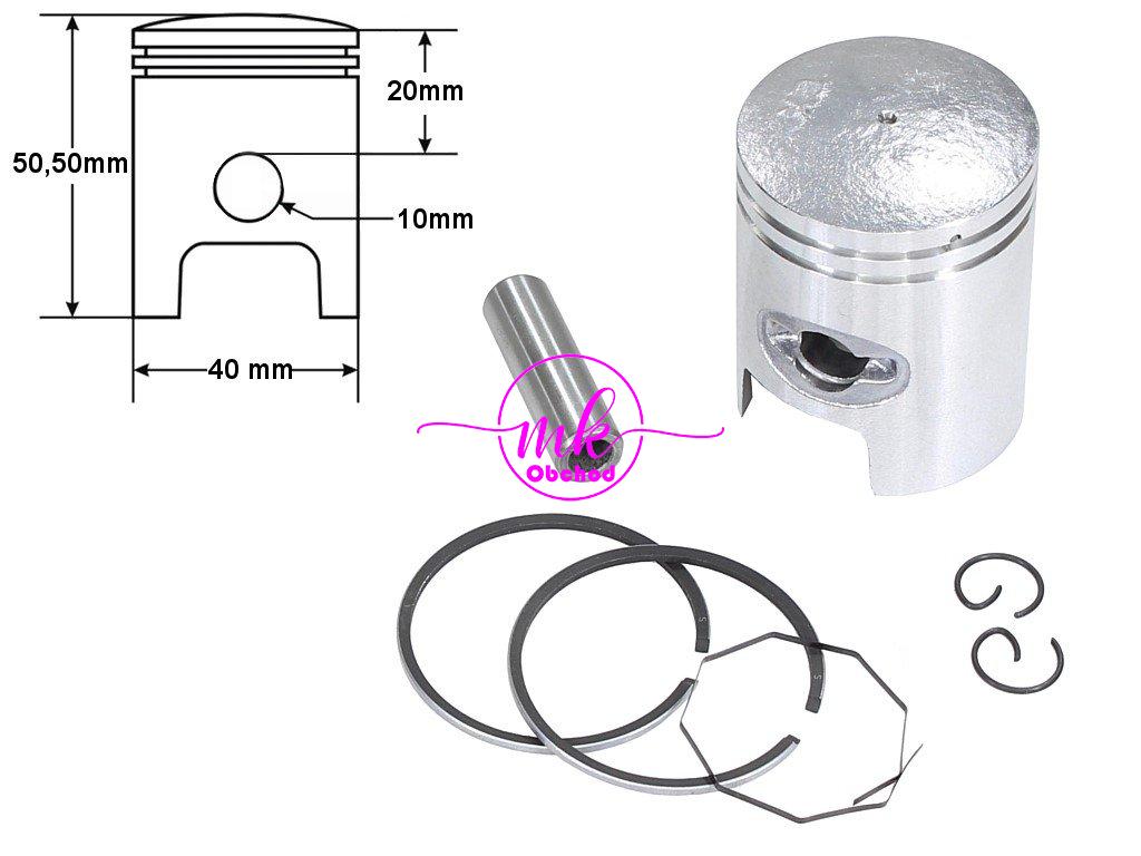 PISTON HONDA TACT 50 40mm ČEP 10mm STANDARD