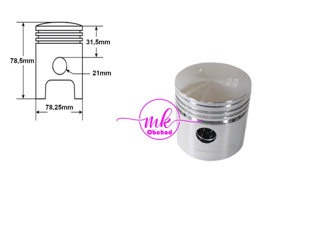 PISTON K-750 M-72 78.25mm 1. BRUS DUELLS SADA DI.