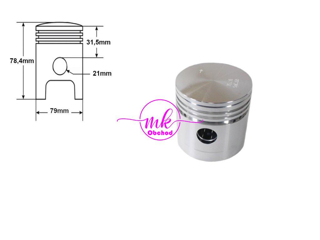 PÍST K-750 M-72 79,00mm 4. BROUŠENÍ DUELLS SADA DI