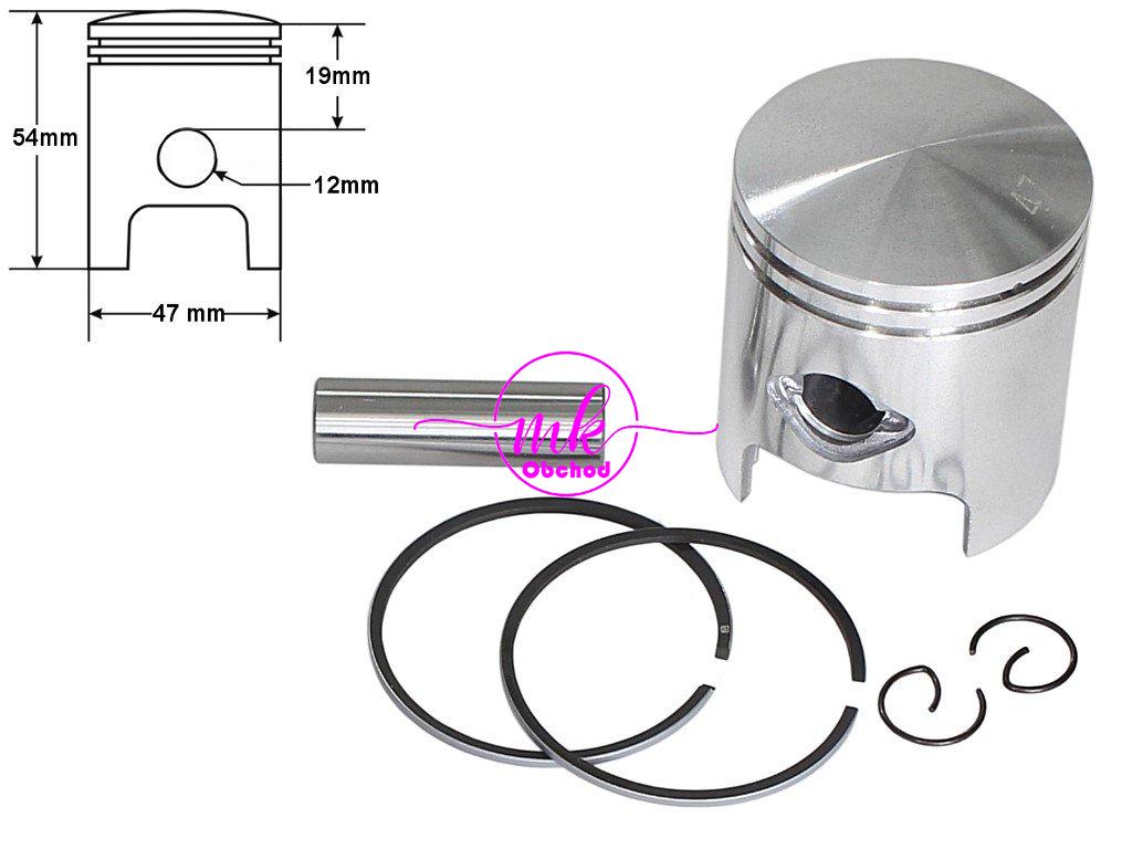 PIAGGIO VODNÍ CHLAZENÍ PÍST 80 47mm ČEP 12mm STD