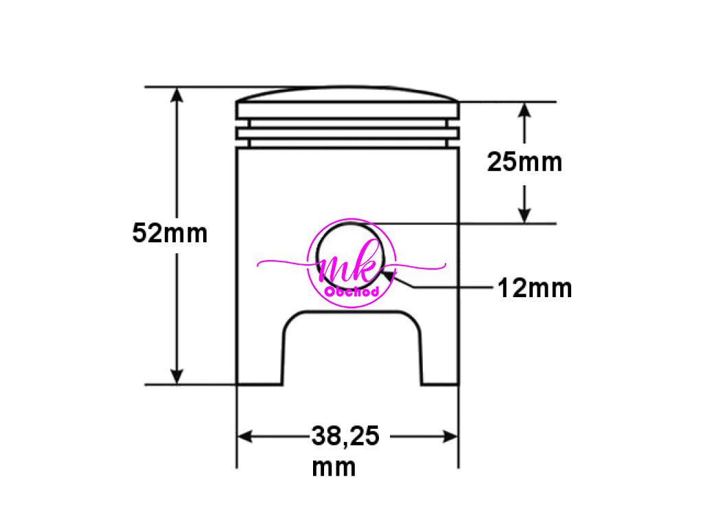 PÍST SIMSON S51 38,25mm 1 BRUS STD