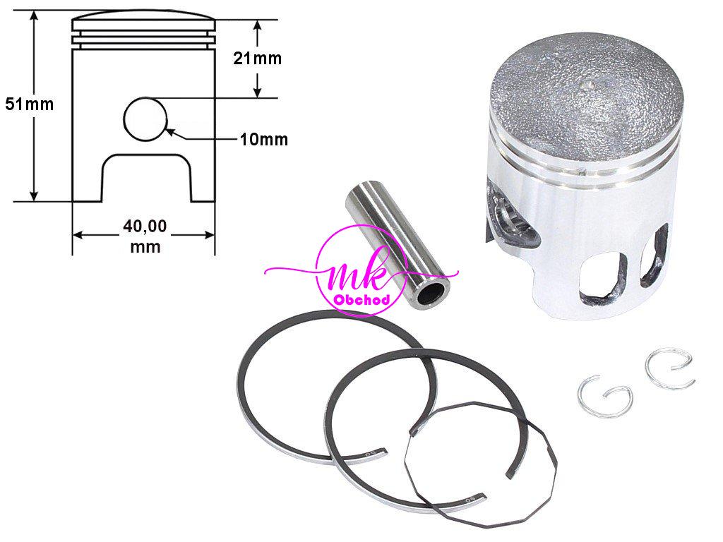 PÍST YAMAHA BOOSTER JOG 50 40mm NOMINÁL