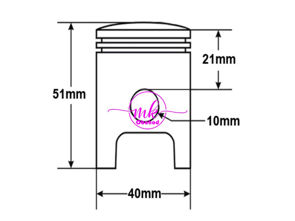 PISTON YAMAHA JOG/NEO'S APRILIA 50 40mm PIN 10mm 2T SA PASUJE DO: APRILIA-GULLIVER/RALLY/SCARABEO/SONIC/SR BENELLI-491GT/K2/PEPE MBK-EQUALIS/EVOLIS/FIZZ/FLIPPER/FORTE/MACH G/OVETTO/SORRISO YAMAHA-AXIS/BREEZE/JOG/NEO'S/WHY/YE ZEST/ZUMA