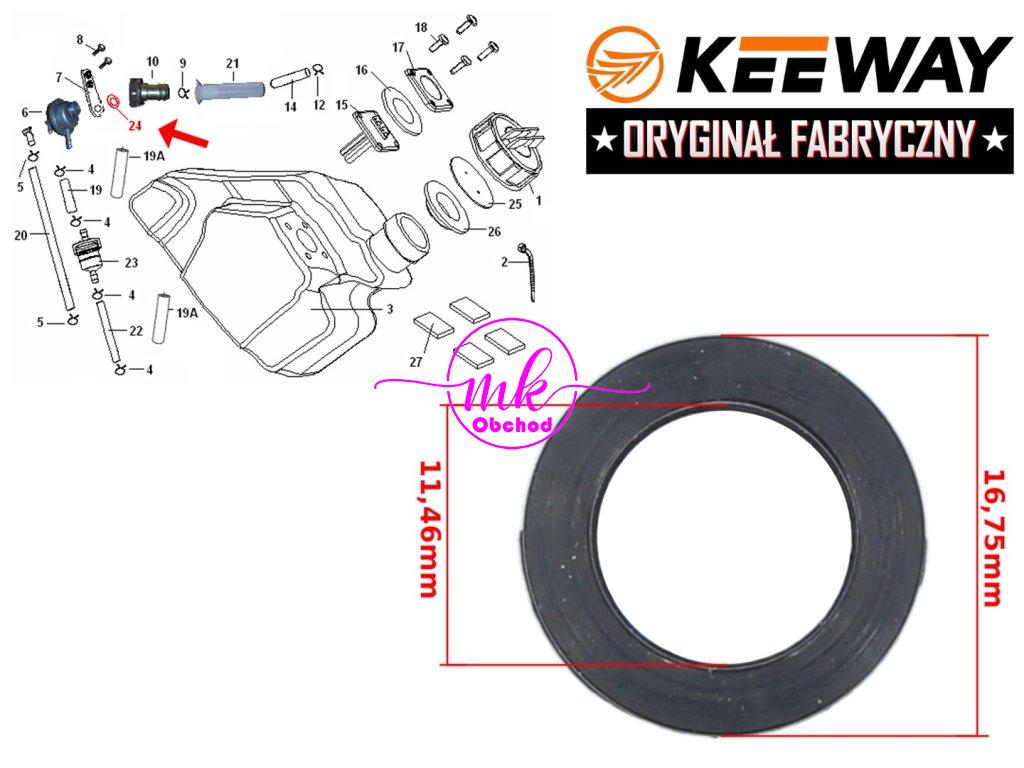 TĚSNĚNÍ PALIVOVÉHO KOHOUTU KEEWAY HURRICAN 50CC ORIGINÁL