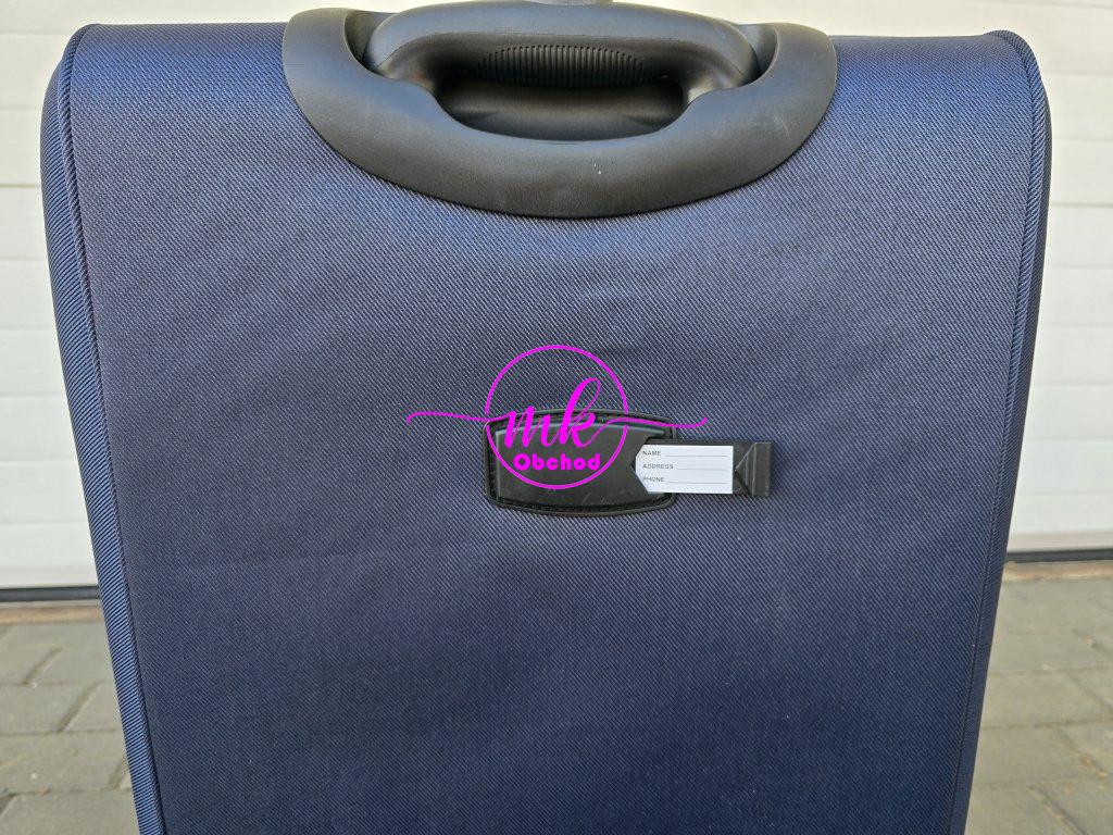 velký textilní kufr MTC - modrý