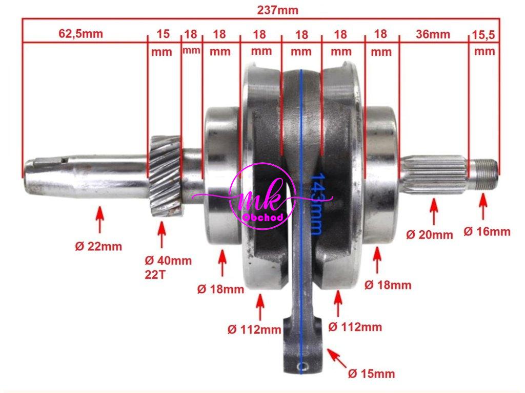 KLIKOVÁ HŘÍDEL ATV 200cc BASHAN ČEP 13mm