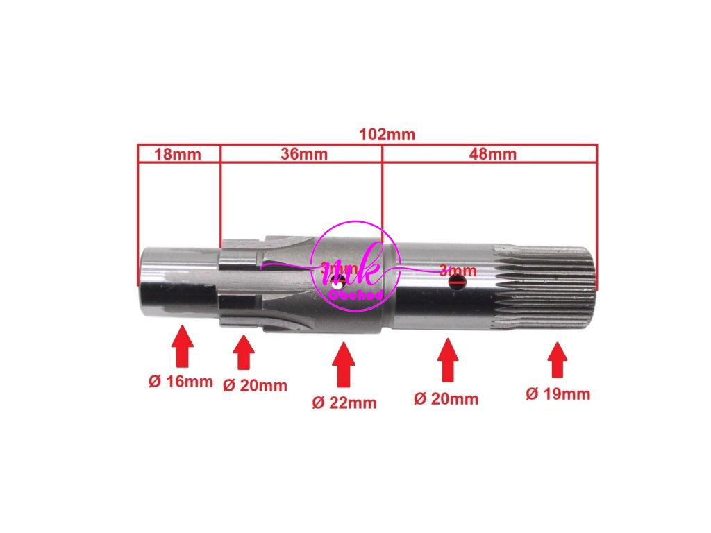 KICKSTARTER SHAFT WSK 125 DUELLS DI