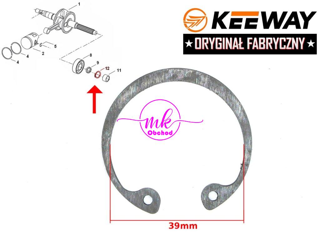 ZABEZPIECENÍ KROUŽKU LOŽISKA HŘÍDELE KEEWAY 2T ORIGINÁL