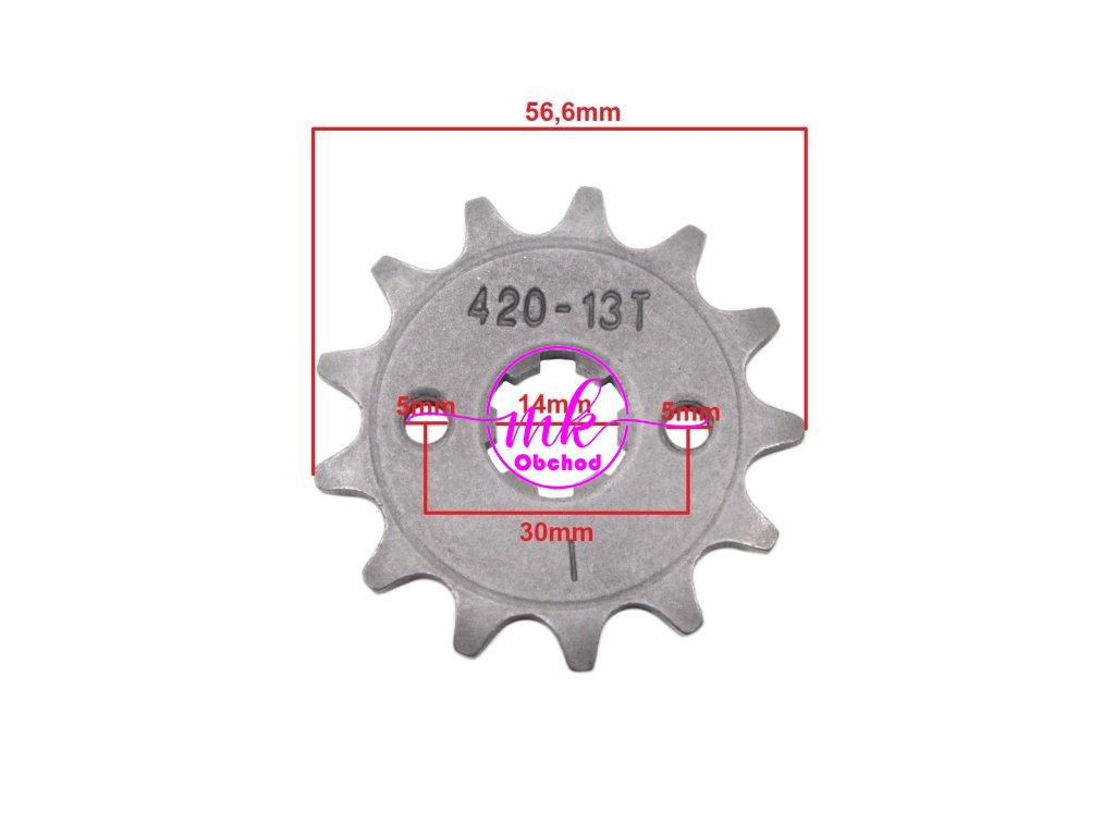 PŘEDNÍ OZUBENÉ KOLO 420-13z 14x17mm ATV 110/125 HB