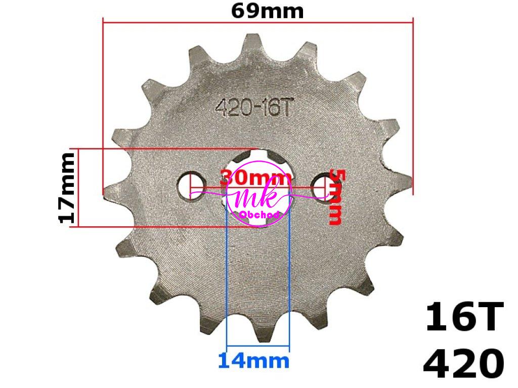 PŘEDNÍ OZUBENÉ KOLO 420-16z ATV 110 ROB