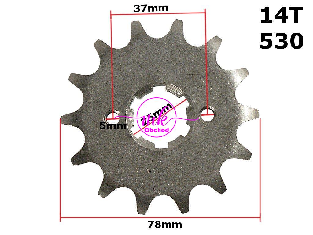 PŘEDNÍ OZUBENÉ KOLO 530-14z ATV 150 DIABLO 157QMJ ORIGINÁL FUXIN