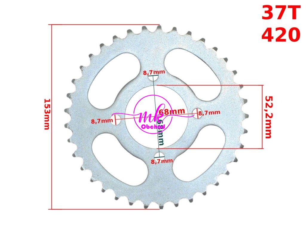 ZADNÍ ROZETA 420-37z CROSS 125 HB