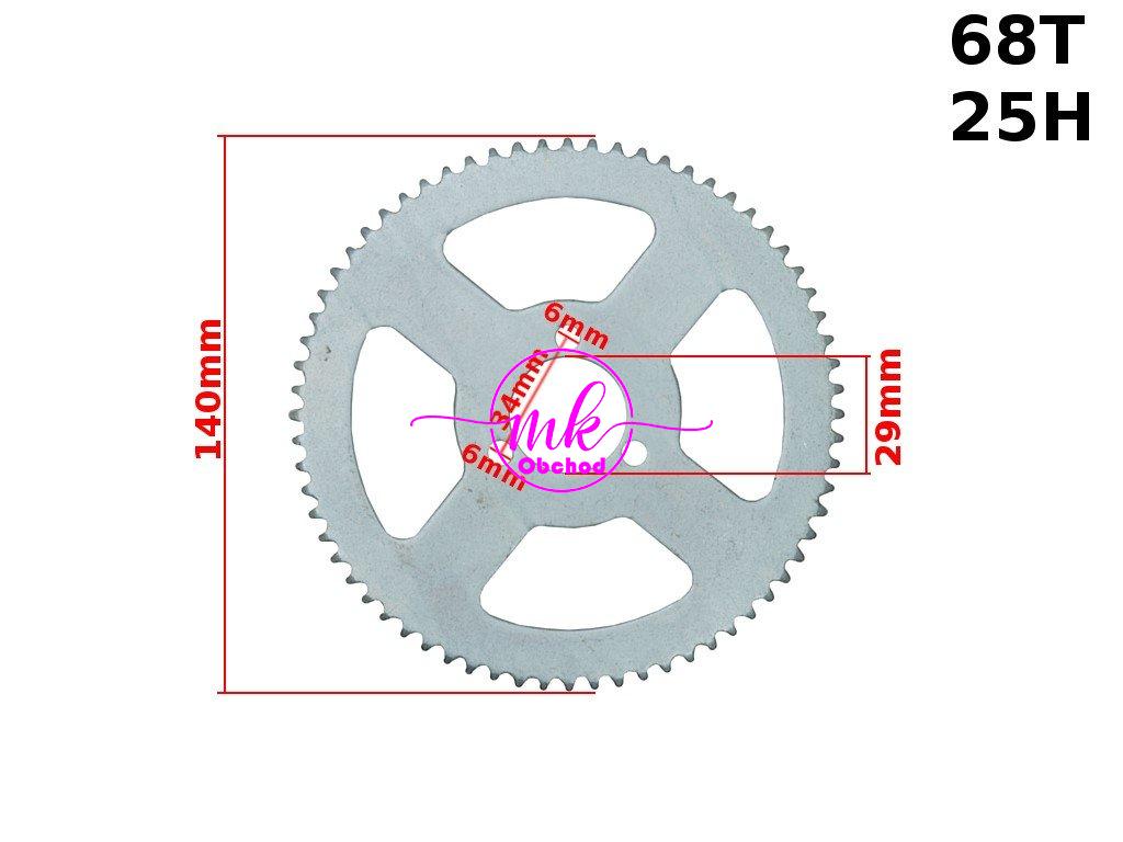 ZUBATKA ZADNÍ POCKET 25H 68z 29mm BRI