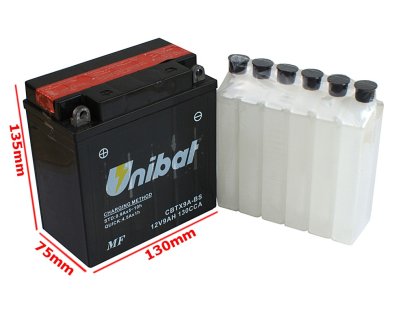 AKUMULÁTOR UNIBAT CBTX9A-BS L+ 9Ah YTX9A-BS