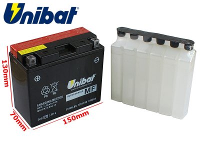 AKUMULÁTOR UNIBAT CT12B-BS L+ 11Ah YT12B-BS