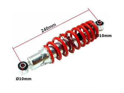 ZADNÍ TLUMIČ ATV 110/125 ČERVENÝ HB