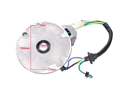 ZAPALOVACÍ APARÁT STATOR CROSS 125 2 CÍVKY TZ MOTOR HORIZONTÁLNÍ S OZNAČENÍM 139FMB, 147FMD, 152FMH, 154FMI VYSKYTUJÍCÍ SE V ATV ČÍNSKÉ ČTYŘKOLKY, MOPEDY STREET, CROSS, CHOPPER