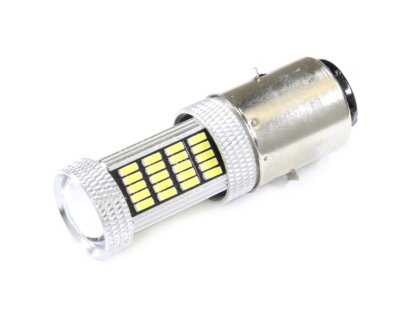 ŽÁROVKA 12V LED BA20D 4014 112SMD 65mm BÍLÁ (BEZ ECE) SC