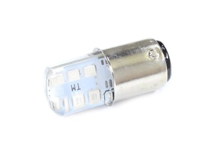 ŽÁROVKA 12V LED BAY15d-12SMD MODRÁ