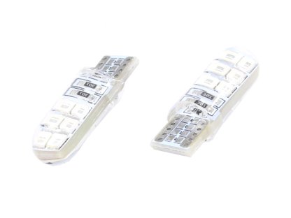 ŽÁROVKA 12V LED T10-2835-12SMD ČERVENÁ SILIKON (BEZ ECE)