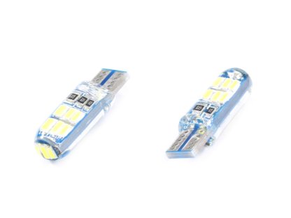 ŽÁROVKA 12V LED T10-4014-15SMD BÍLÁ SILIKON (BEZ ECE)