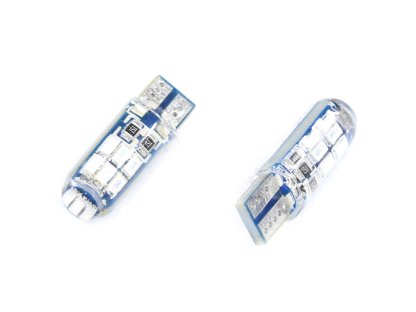 ŽÁROVKA 12V LED T10-4014-15SMD MODRÁ SILIKON (BEZ ECE)