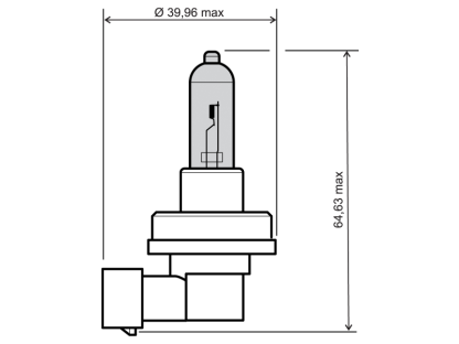 ŽÁROVKA H8 12V 35W MODRÁ RMS