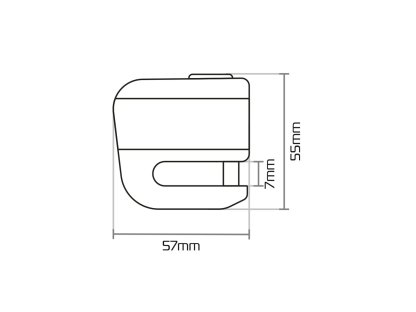 BLOKÁDA BRZDOVÉHO KOTOUČE OXFORD MICRO XA5 5,5mm USB