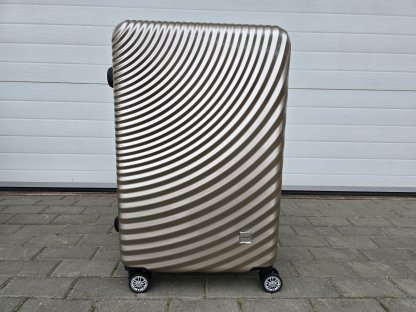 cestovní skořepinový kufr velký - gold