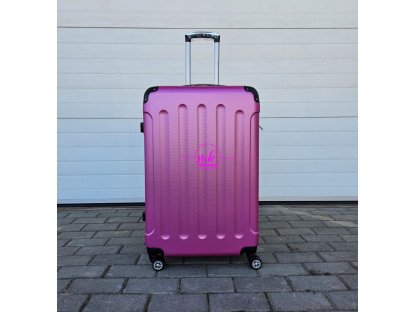 cestovní skořepinový kufr velký - růžová