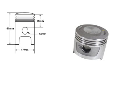 VÁLEC ATV 70 47mm ČEP 13mm SADA. MOTOR HORIZONTÁLNÍ S OZNAČENÍM 147FMD VYSKYTUJÍCÍ SE V ATV ČÍNSKÉ ČTYŘKOLKY, MOPEDY STREET, CROSS, CHOPPER