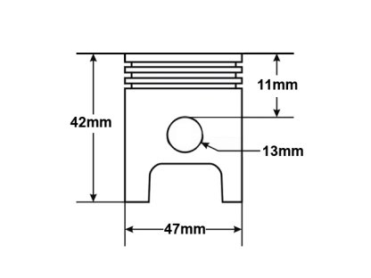 VÁLEC ATV 70 47mm ČEP 13mm STREET JUNAK ROMET ZIPP SA MOTOR VODOROVNÝ S OZNAČENÍM 147FMD PASUJE DO: ROMET-TRIAL CITY/VIA CITY/OGAR KINROAD-CHOPPER/PY-5 ZIPP-NEKEN/RANGER/SALMO ČÍNSKÉ ČTYŘKOLKY, MOPEDY, CROSSY