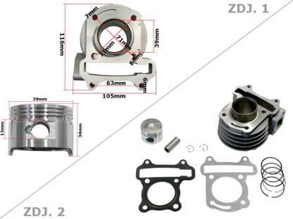 VÁLEC GY6-50 39mm ČEP 13mm SKÚTR 4T SADA. VÝHRA