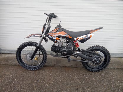 dirtbike pitbike 125ccm KXD 607  17/14 - oranžová