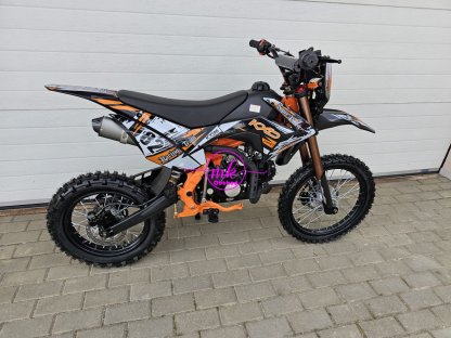 dirtbike pitbike 125ccm KXD 609  17/14 - oranžová (el. start)