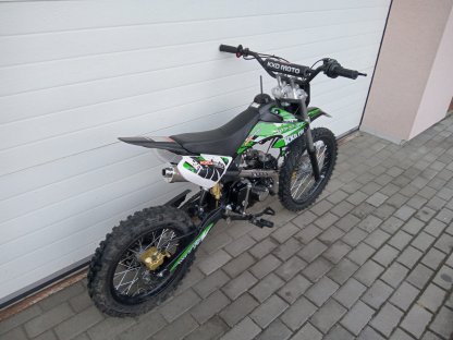 dirtbike pitbike 125ccm KXD 607  17/14 - červená