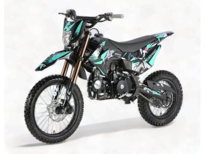 dirtbike pitbike 125ccm KXD 609  17/14 - tyrkys (el. start)